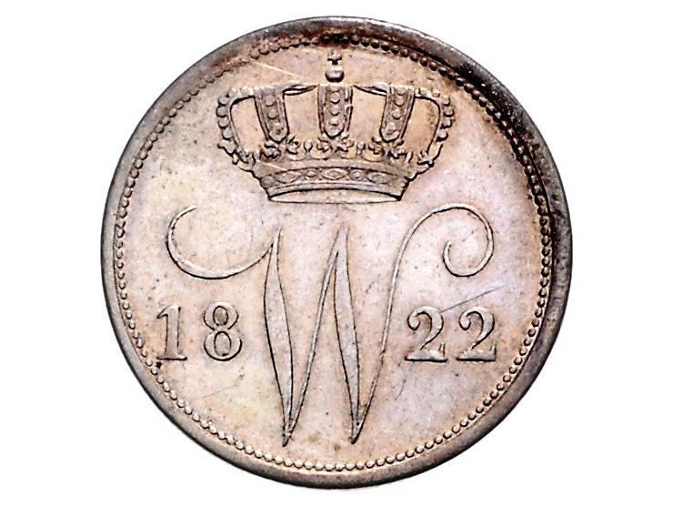 Koninkrijk Willem I 25 cent 1822 Sch. 288 R F-ZF