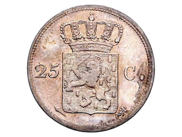 Koninkrijk Willem I 25 cent 1822 Sch. 288 R F-ZF