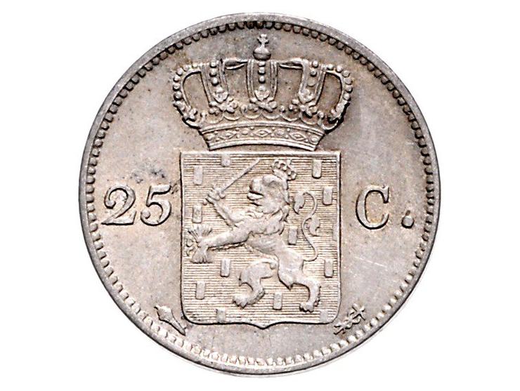 Koninkrijk Willem I 25 cent 1830 2 ex. Utrecht Sch. 292 F-ZF