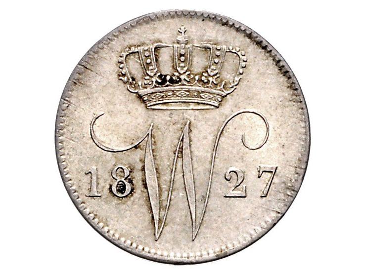 Koninkrijk Willem I 25 cent 1827 Brussel Sch. 298 ZF+