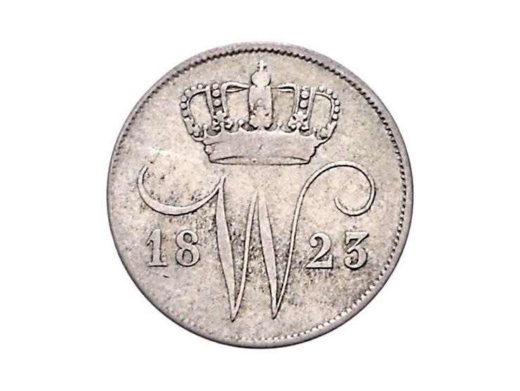 Koninkrijk Willem I 10 cent 1823 Brussel, Sch. 309 F+