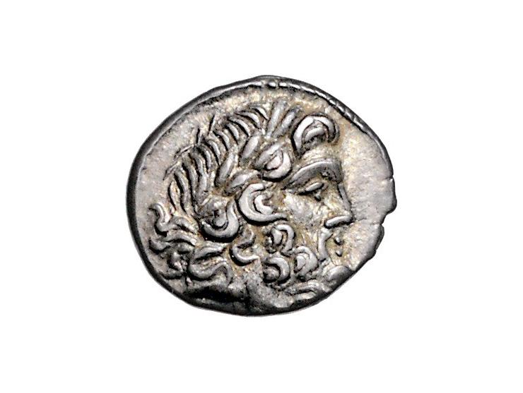 Griekse munten Achaia, Megara, Hemidrachm (Triobol) ca. 160-146 BC, AR 14 mm, 2.43 g. EF