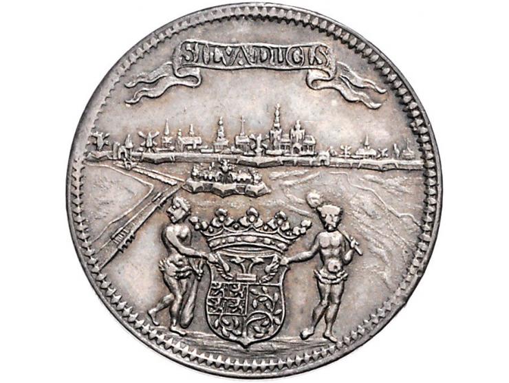 Historiepenningen 's-Hertogenbosch - Stadhuispenning zilver 1705 Snoeck 4, 2e exemplaar ZF