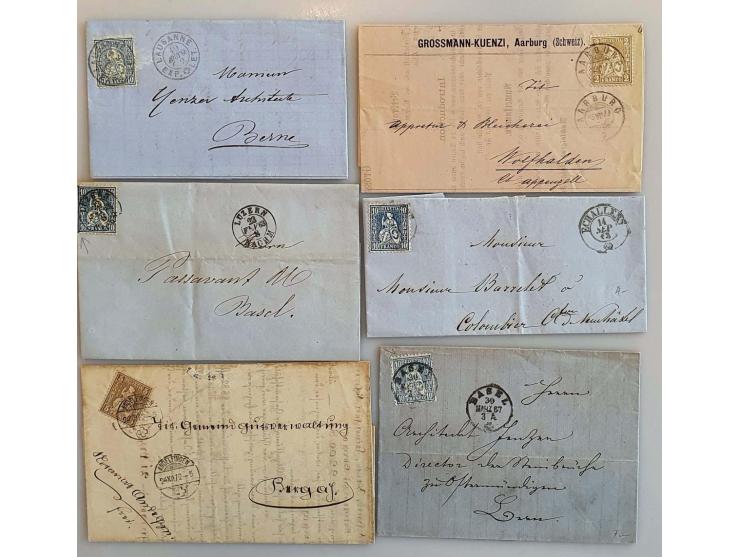 covers (approx. 340 items) from 1860 onwards including better (classics, airmail, Pax set on cover, fdc's) etc. in 3 albums a
