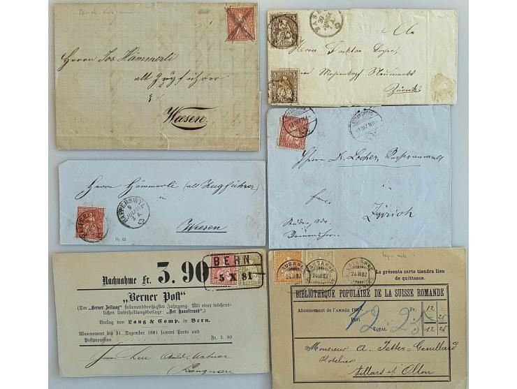 covers (approx. 340 items) from 1860 onwards including better (classics, airmail, Pax set on cover, fdc's) etc. in 3 albums a