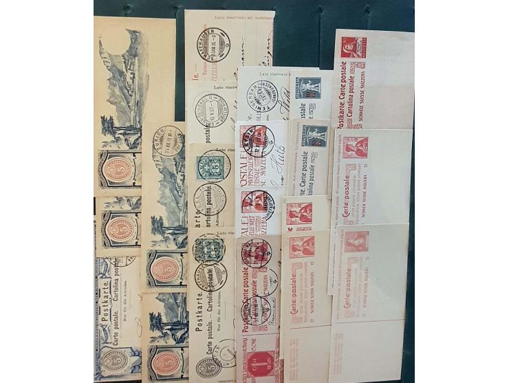 postal stationery (approx. 800 items) both used and unused including better (Jubileum, Bundesfeier, privately issued etc.) in