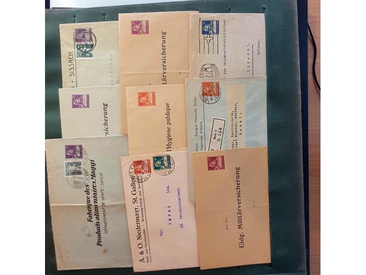 postal stationery (approx. 800 items) both used and unused including better (Jubileum, Bundesfeier, privately issued etc.) in