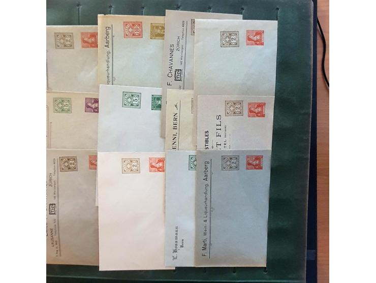 postal stationery (approx. 800 items) both used and unused including better (Jubileum, Bundesfeier, privately issued etc.) in