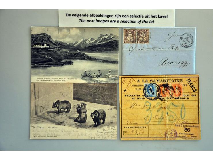 about 500 covers/postal stationery with Airmail, illustrated postcards, picture postcards etc. with better items in shoe box