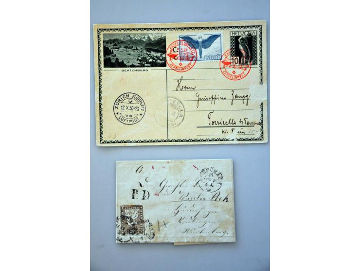 about 500 covers/postal stationery with Airmail, illustrated postcards, picture postcards etc. with better items in shoe box