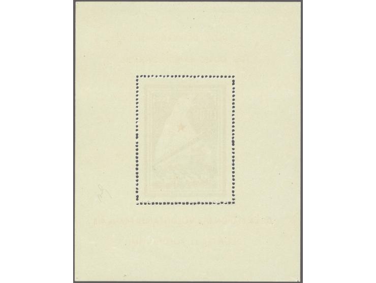 Field post, miniature sheet Polar Bear 100 francs blue and red, very fine unmounted mint, cat.v. 700