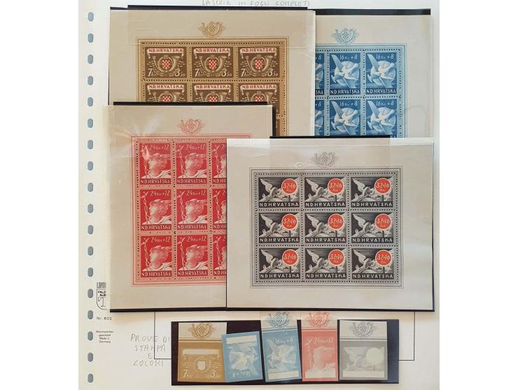 Highly specialized collection 1941-1945 including better stamps and sets, proofs, some covers, imperforated, varieties etc. i
