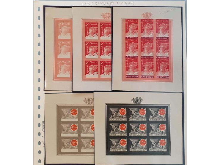 Highly specialized collection 1941-1945 including better stamps and sets, proofs, some covers, imperforated, varieties etc. i