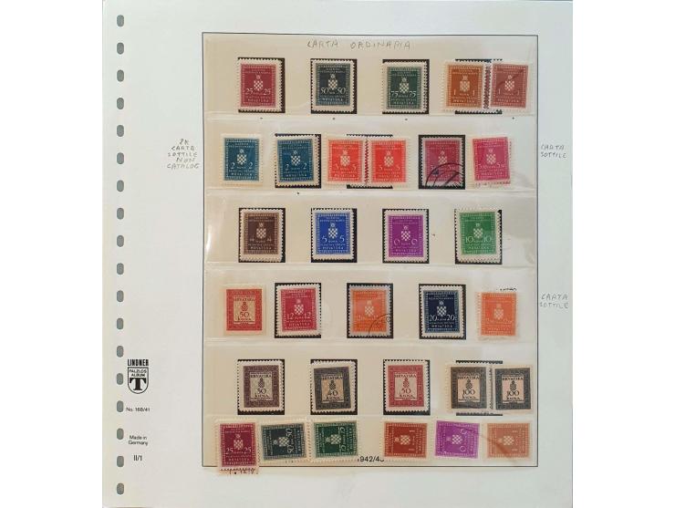Highly specialized collection 1941-1945 including better stamps and sets, proofs, some covers, imperforated, varieties etc. i