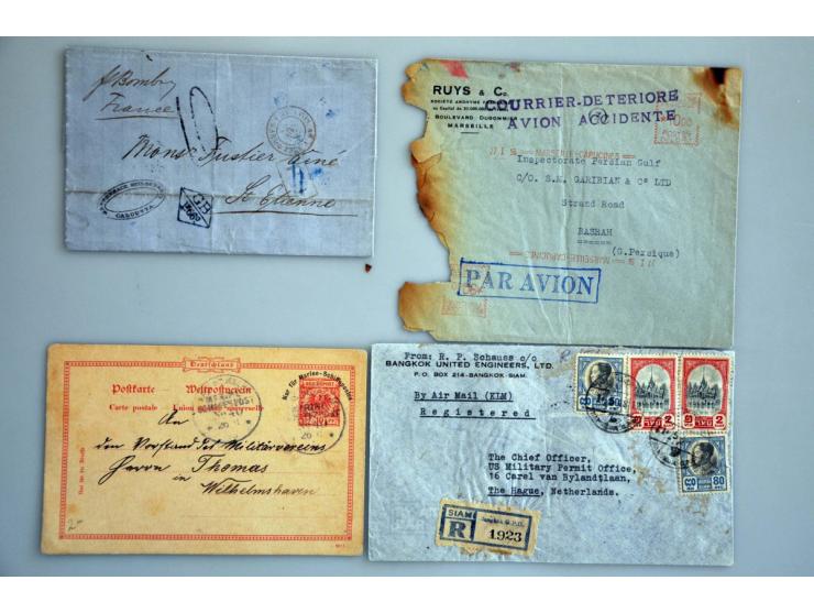 about 100 covers with China, Dutch East Indies, India, Japan, Thailand etc. in ring binder