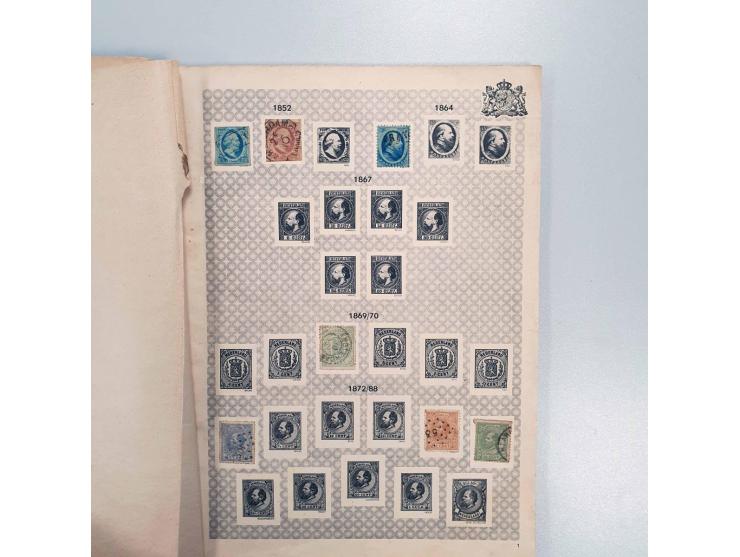 collections with older material until approx. 1950 including Netherlands and colonies and Switzerland in 3 albums and 2 envel