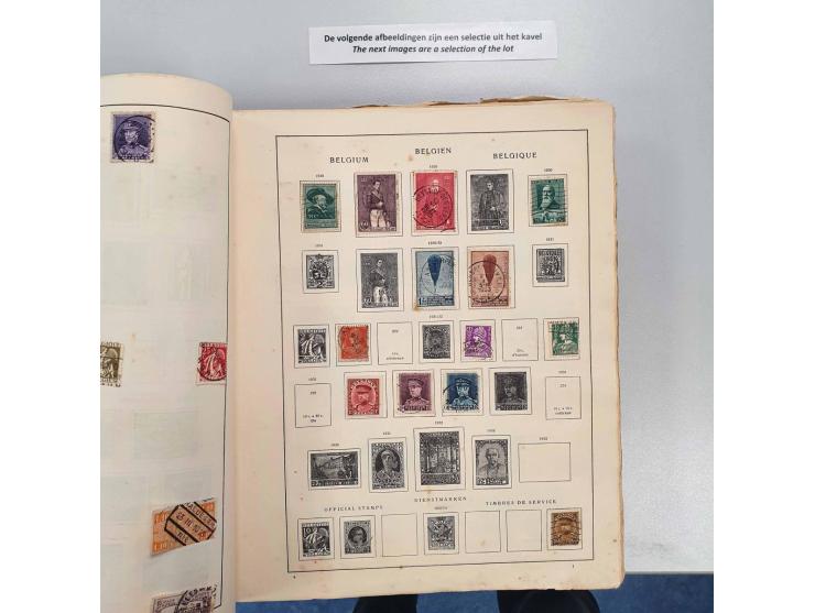 collections with older material until approx. 1950 including Netherlands and colonies and Switzerland in 3 albums and 2 envel