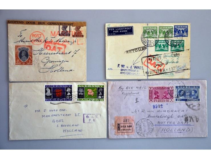 air mails, 28 (registered) air mail letters from Saudi Arabia, Thailand and other countries, all with (rare) A.V.2. and AOT&n