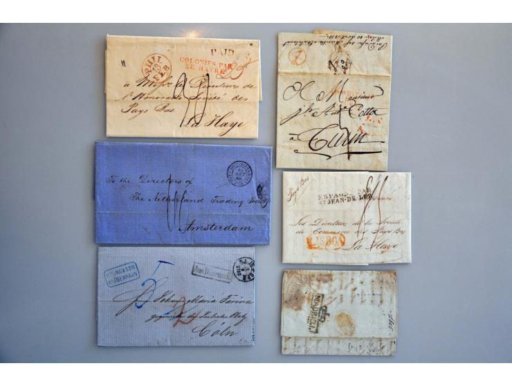 90 better pre philatelic letters, sea letters from USA to Europe and Amsterdam, some forwarded, REVAL, AUS&nbsp;RUSSLAND, Aus