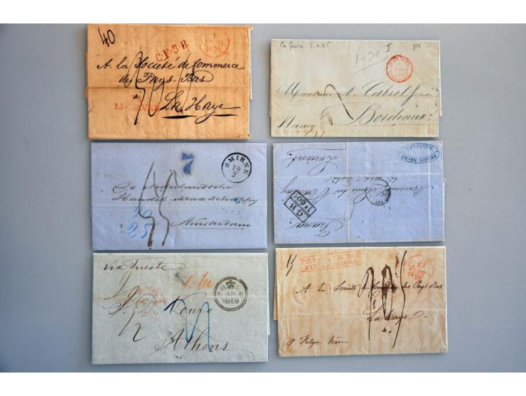 90 better pre philatelic letters, sea letters from USA to Europe and Amsterdam, some forwarded, REVAL, AUS&nbsp;RUSSLAND, Aus