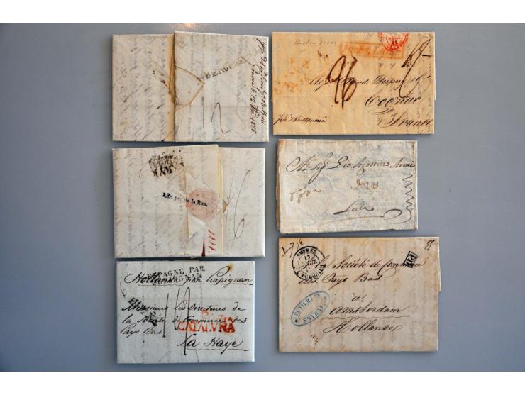 90 better pre philatelic letters, sea letters from USA to Europe and Amsterdam, some forwarded, REVAL, AUS&nbsp;RUSSLAND, Aus