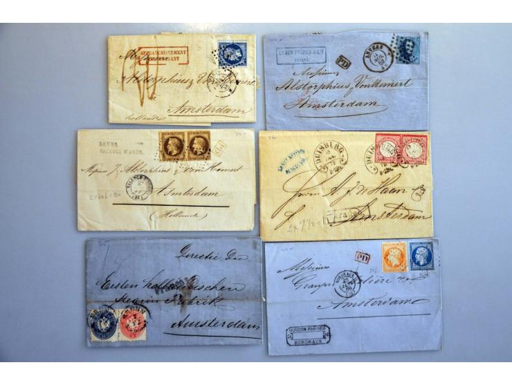 covers/postal stationery, about 120 ex. with a.o. better 19th century items from Austria, France and Germany in small box