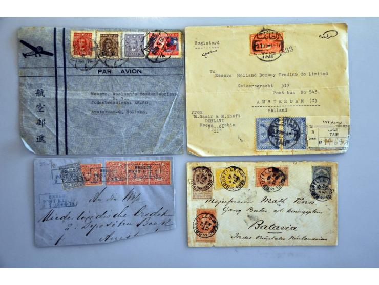 covers/postal stationery, about 120 ex. with a.o. better 19th century items from Austria, France and Germany in small box