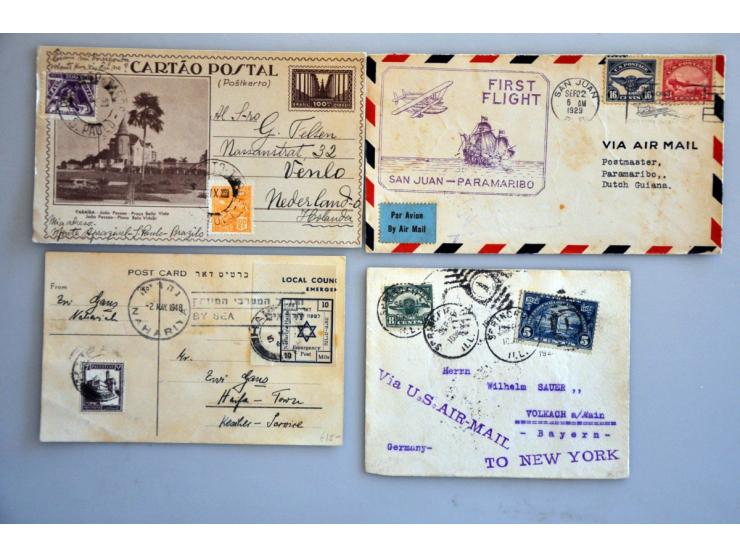 over 400 covers/postal stationery including better material from Greece, Israel (JNF), Italy, USA etc. in shoe box