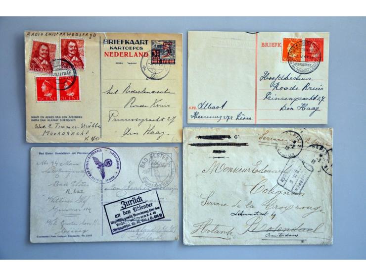 90 most better leters, cards with some pre philatelic, classics, topics and Netherlands and colonies