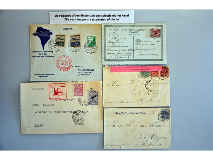 about 370 covers/postal stationery with France and colonies, Germany, Airmail etc. in shoe box