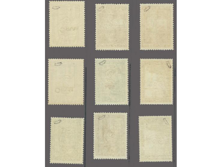 Gekroonde L 5 centiem t/m 10 frank gesigneerd Balasse, cat.w. 1850