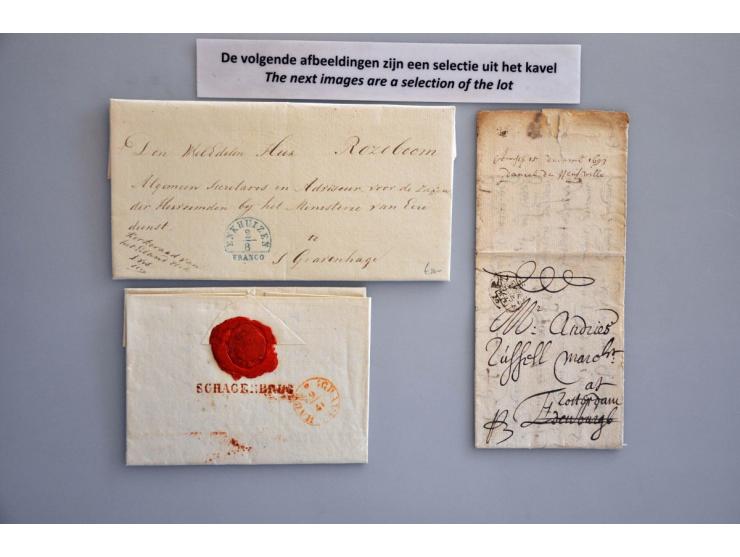meest betere EO poststukken w.b. pracht afdruk 3-stuiver Amsterdam (PEP 10510-01) op brief 1693, cursief PURMEREND/ FRANCO, d