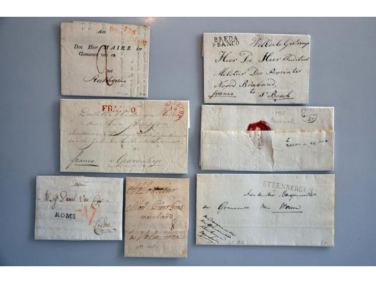 meest betere EO poststukken w.b. pracht afdruk 3-stuiver Amsterdam (PEP 10510-01) op brief 1693, cursief PURMEREND/ FRANCO, d