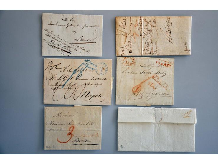 meest betere EO poststukken w.b. pracht afdruk 3-stuiver Amsterdam (PEP 10510-01) op brief 1693, cursief PURMEREND/ FRANCO, d