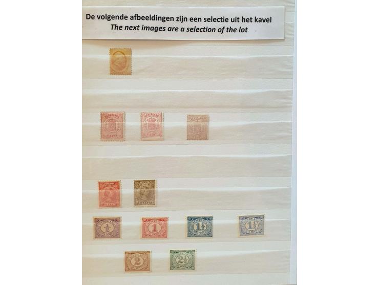 voorraad vanaf 1864 (*)/*/**  w.b. nagegomd met iets betere ex. en series deels in gemengde kwaliteit in insteekboek 
