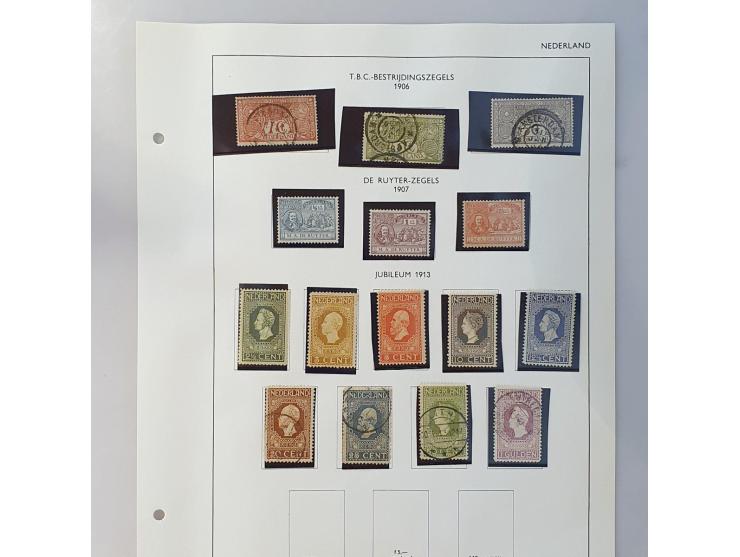collectie 1852-1971 gestempeld, later */** met betere ex. (o.a. nr. 48), telegram etc. in Importa album 