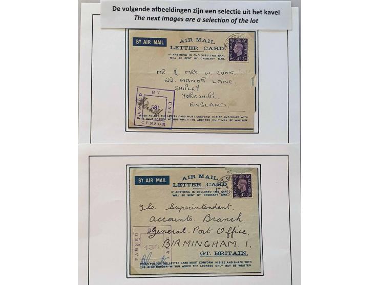 collectie scheepspost (ca. 240 ex.) w.b. censuur, paquebot, KNSM. etc. in 3 albums