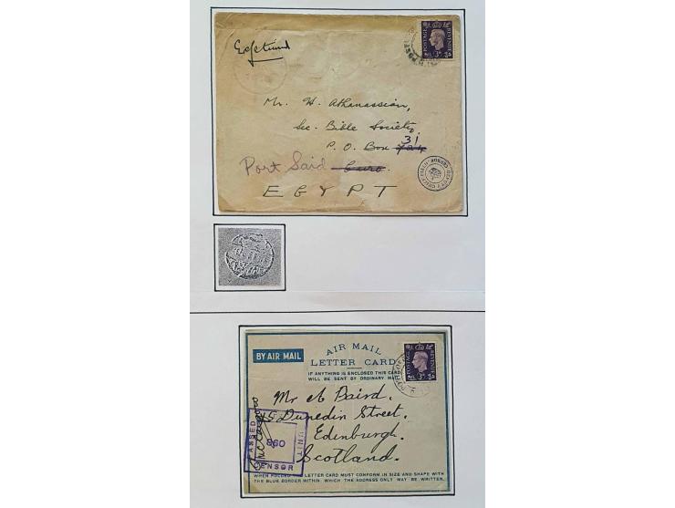 collectie scheepspost (ca. 240 ex.) w.b. censuur, paquebot, KNSM. etc. in 3 albums