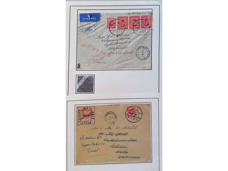 collectie scheepspost (ca. 240 ex.) w.b. censuur, paquebot, KNSM. etc. in 3 albums