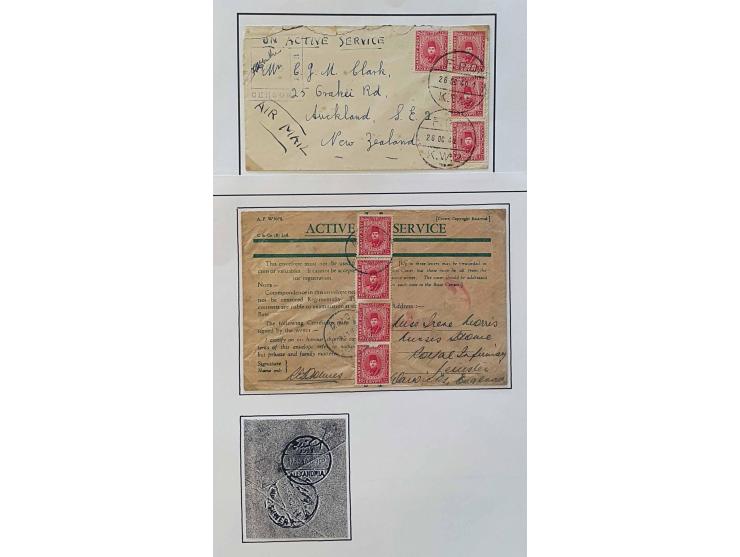 collectie scheepspost (ca. 240 ex.) w.b. censuur, paquebot, KNSM. etc. in 3 albums