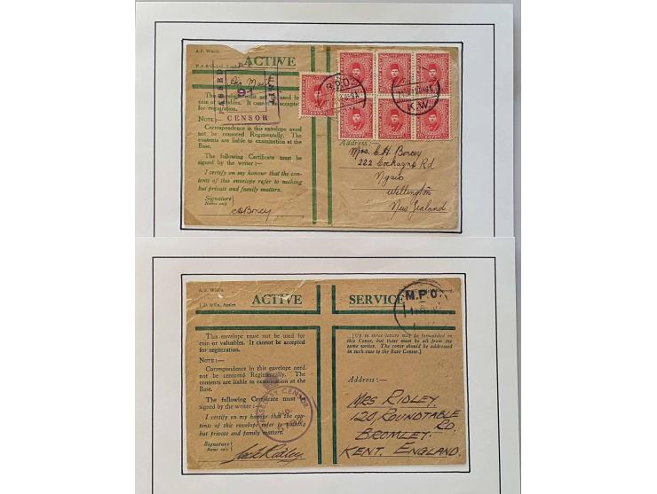 collectie scheepspost (ca. 240 ex.) w.b. censuur, paquebot, KNSM. etc. in 3 albums