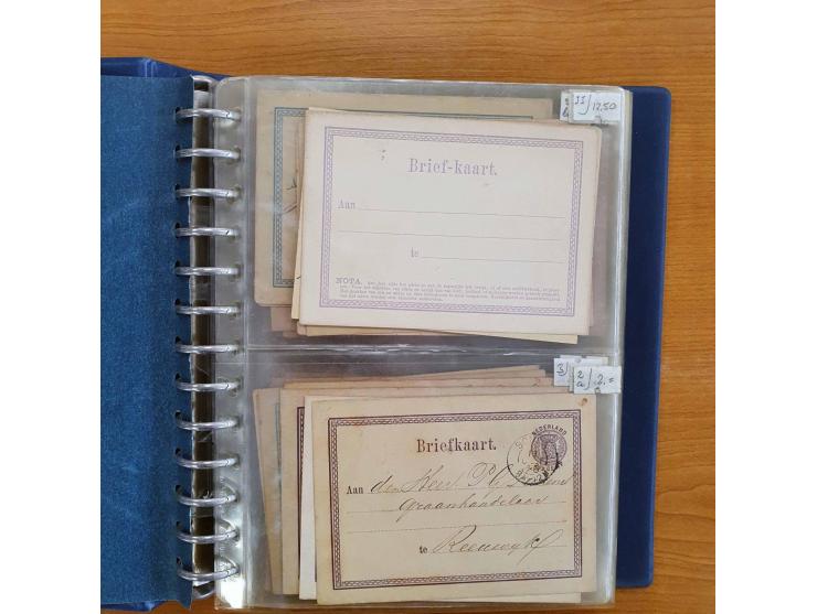 postwaardestukken (ca. 900 ex.) (on)gebruikt w.b. briefkaarten, fotokaarten etc. deels in gemengde kwaliteit in 2 mappen en d