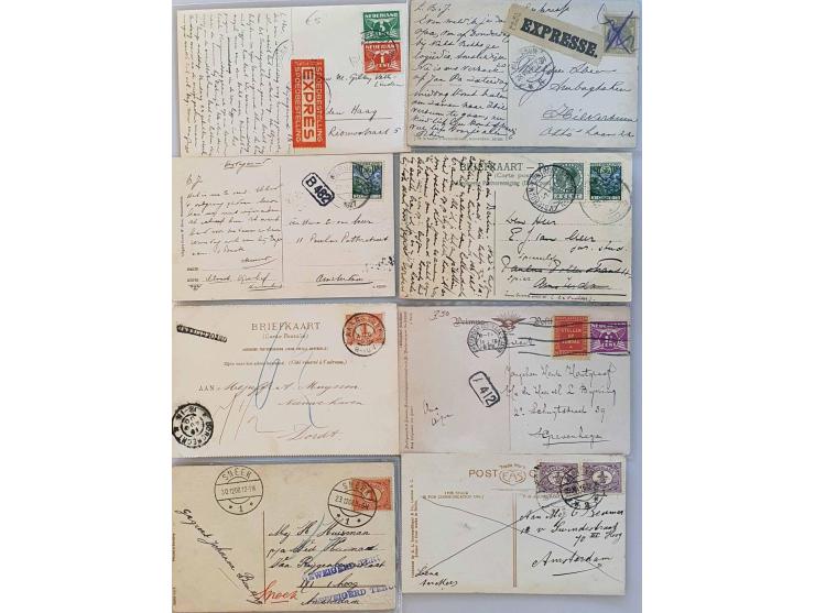 ca. 110 poststukken t/m 1970 met betere frankeringen (o.a. kind- en zomerzegels), (niet) bestellen op zondag, expresse, beste