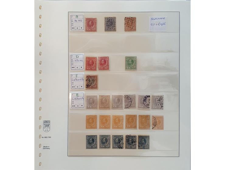 gespecialiseerde collectie emissies 1870 en 1873 op tanding zowel gestempeld als */** w.b. iets betere ex., proeven, puntstem