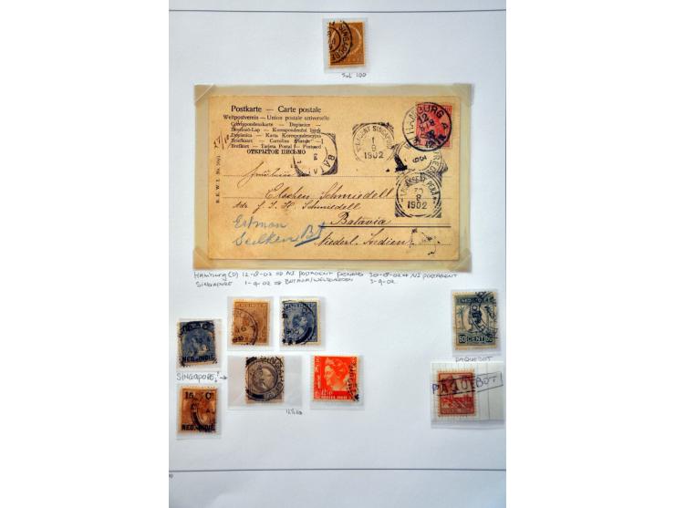 gebruikte gespecialiseerde collectie vanaf 1864 w.b. variëteiten, tandingen, stempels etc. met veel beter materiaal w.b. nrs.