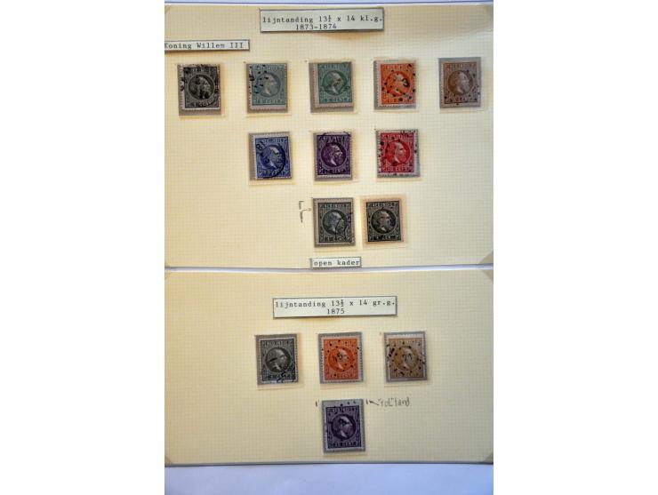 gebruikte gespecialiseerde collectie vanaf 1864 w.b. variëteiten, tandingen, stempels etc. met veel beter materiaal w.b. nrs.