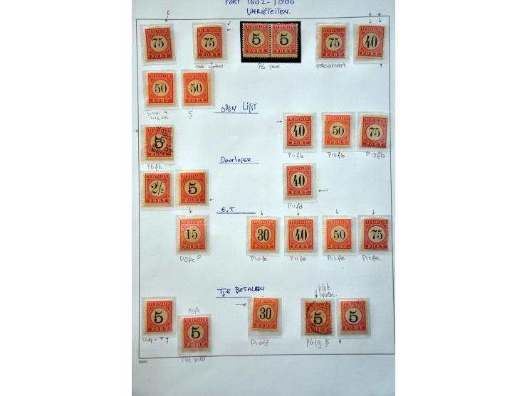 collectie */** vanaf 1864 iets gespecialiseerd met o.a. variëteiten en op hoofdnummers nagenoeg compleet met o.a.  nrs. 1-2, 