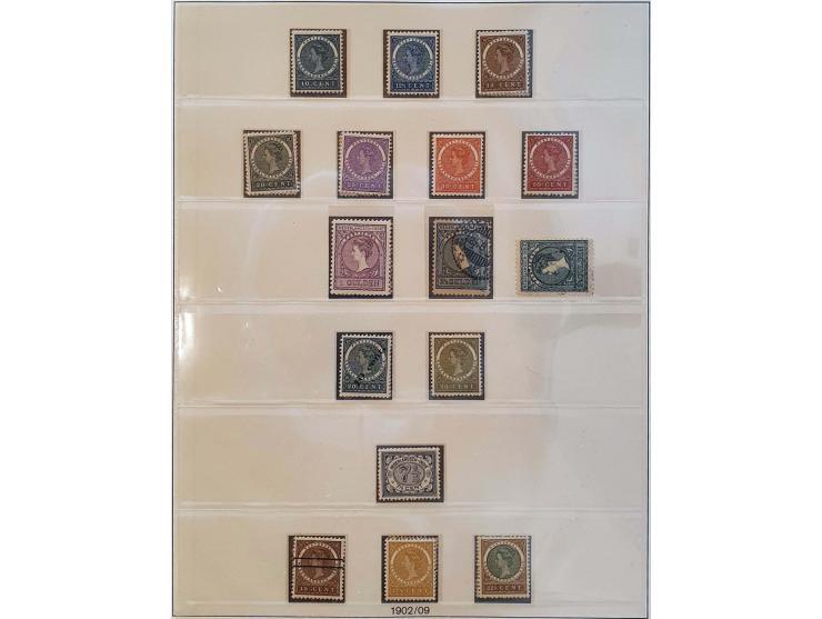 en Nieuw-Guinea collectie 1864-1962 zowel */** als gestempeld verzameld met betere ex. en series o.a. nr. 1*, emissie 1870, J