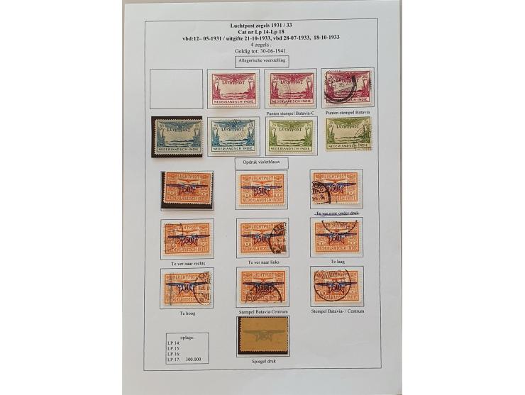 en Indonesië collectie 1902-1950 zowel gestempeld als */** verzameld w.b. proeven, Jaarbeurs Bandoeng, Jubileum 1923, Port, D