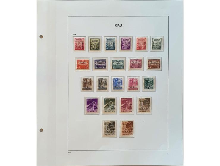 collectie 1948-2002 compleet meest ** w.b. RIS, Riau etc. in 3 Davo albums in doosje